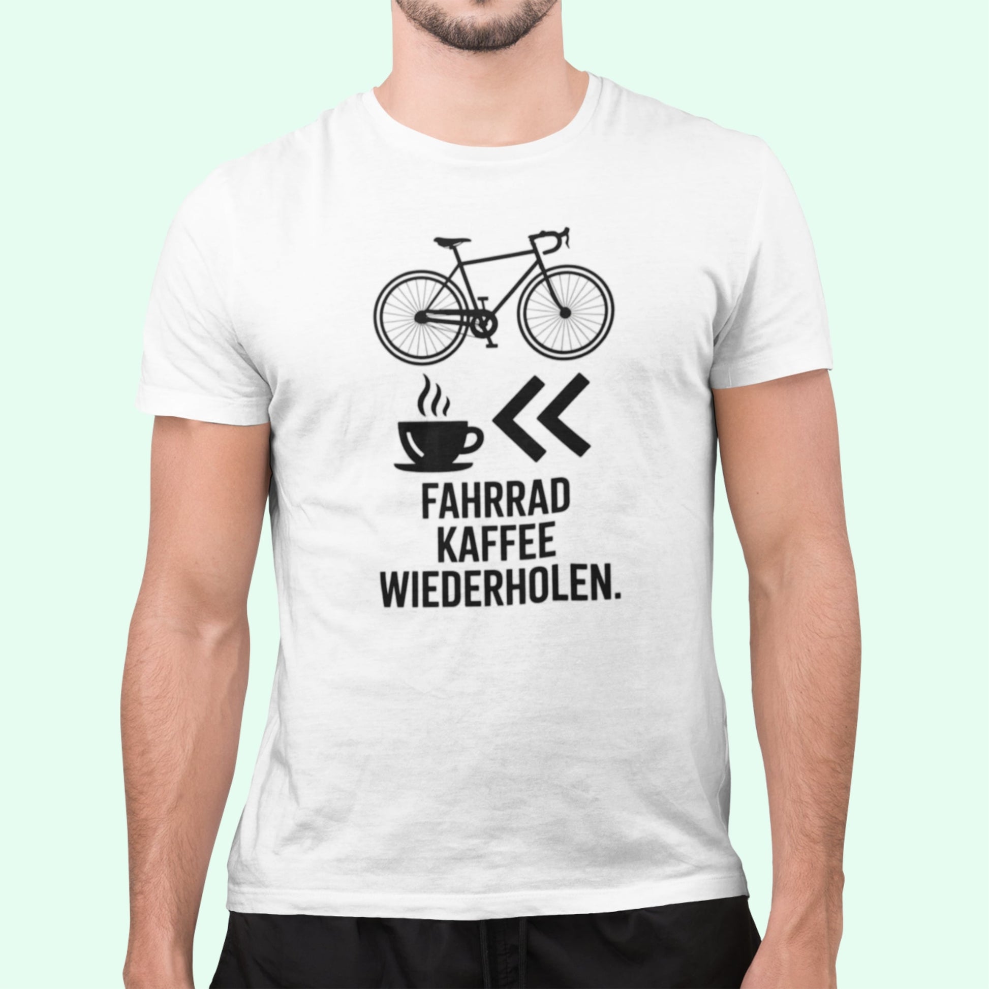"Fahrrad Kaffee Wiederholen" Premium T-Shirt