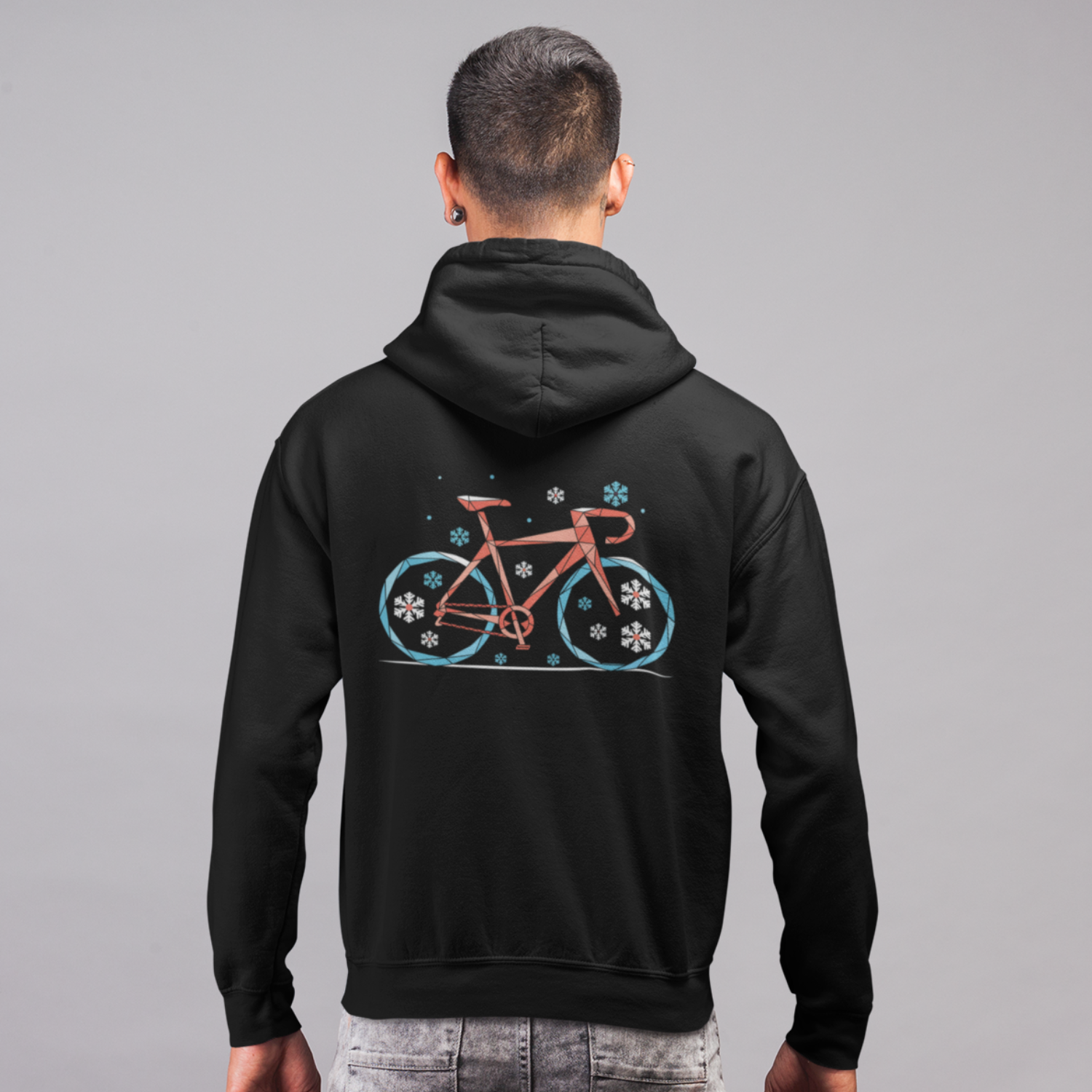 "Winter Bike" Zipper Hoodie Unisex