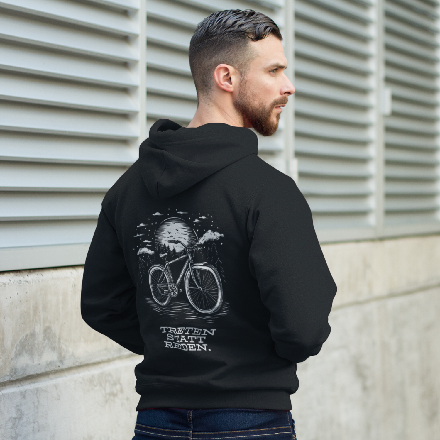 "Treten statt Reden" Zipper Hoodie Unisex
