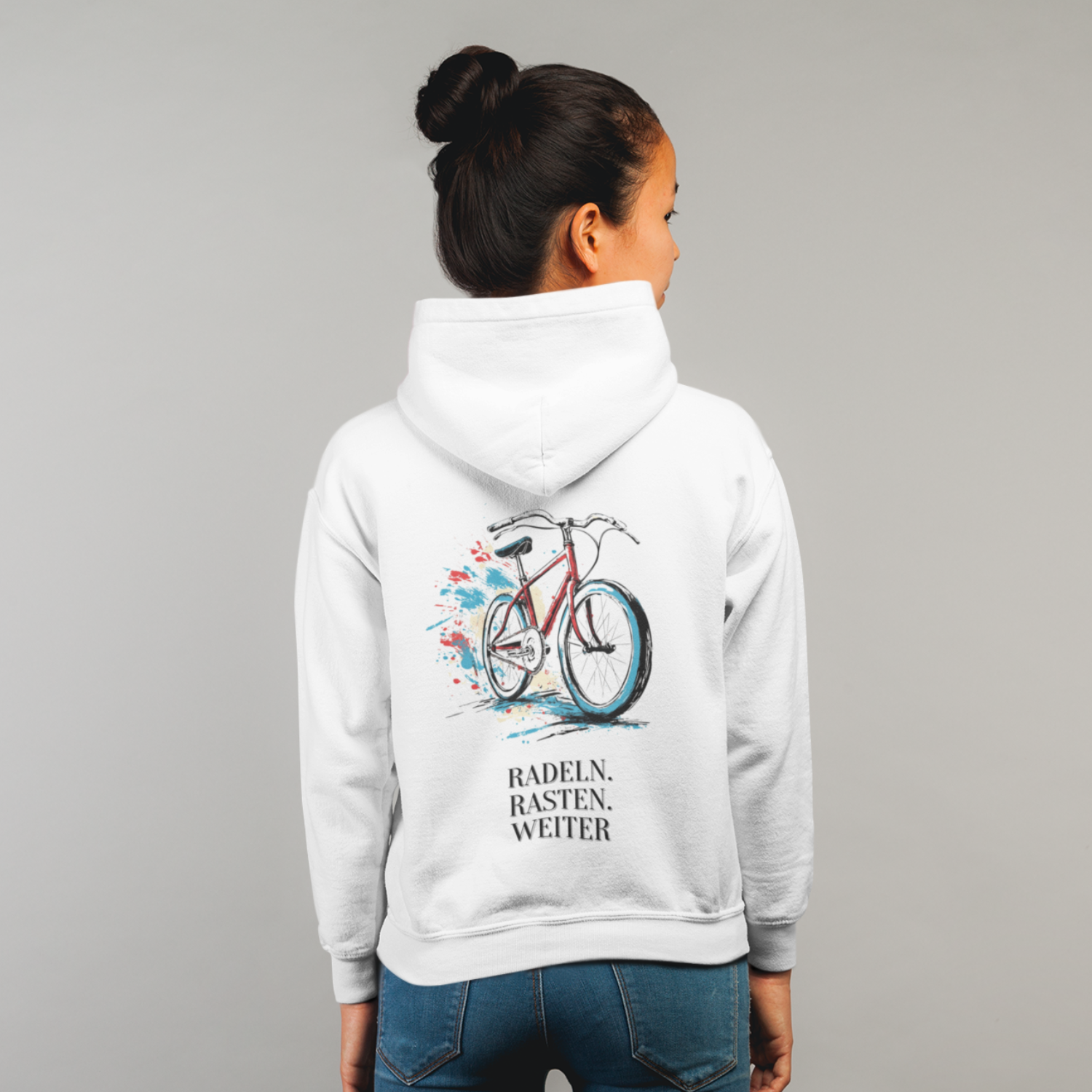 "Radeln. Rasten. Weiter" Zipper Hoodie Unisex