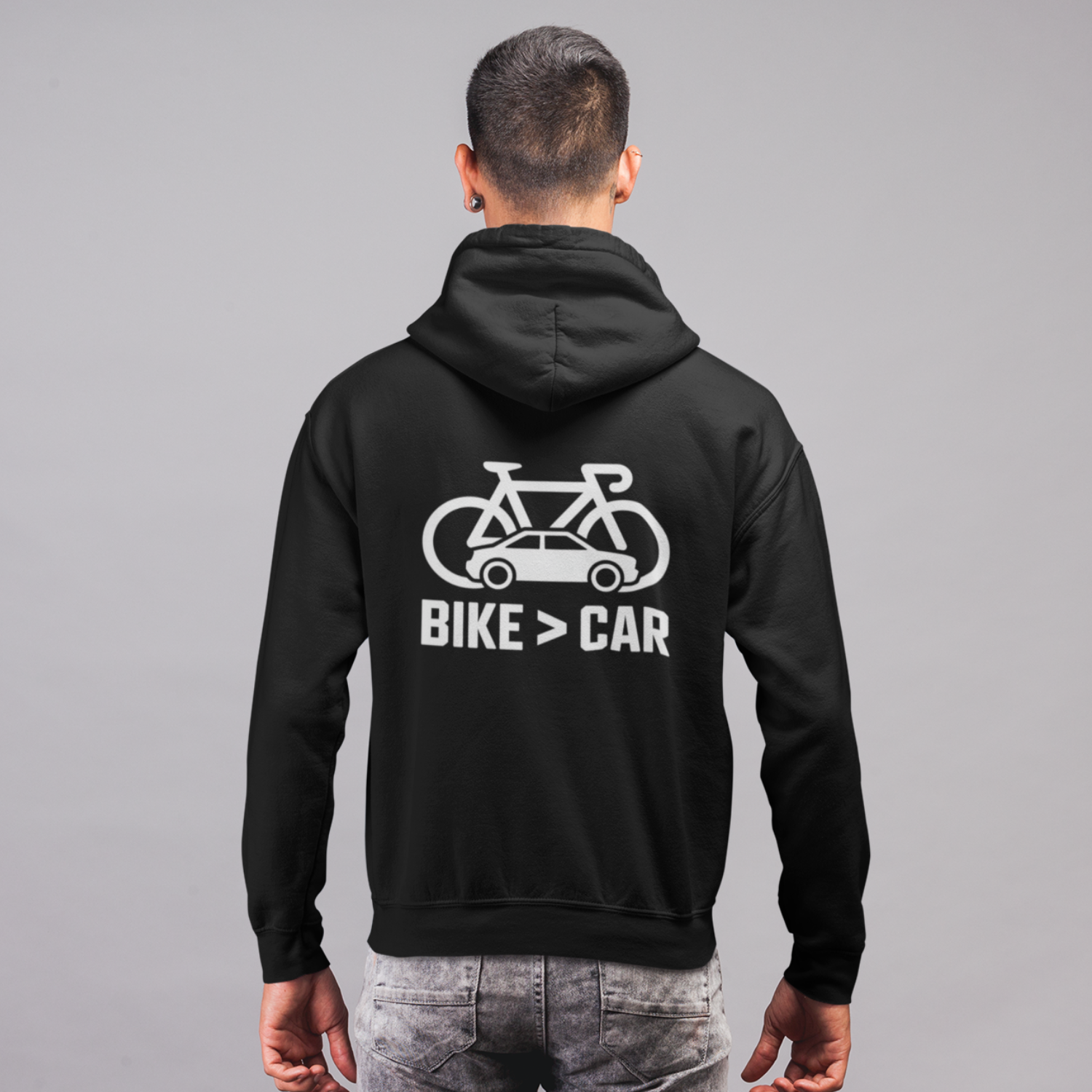 "Bike - Car" Zipper Hoodie Unisex
