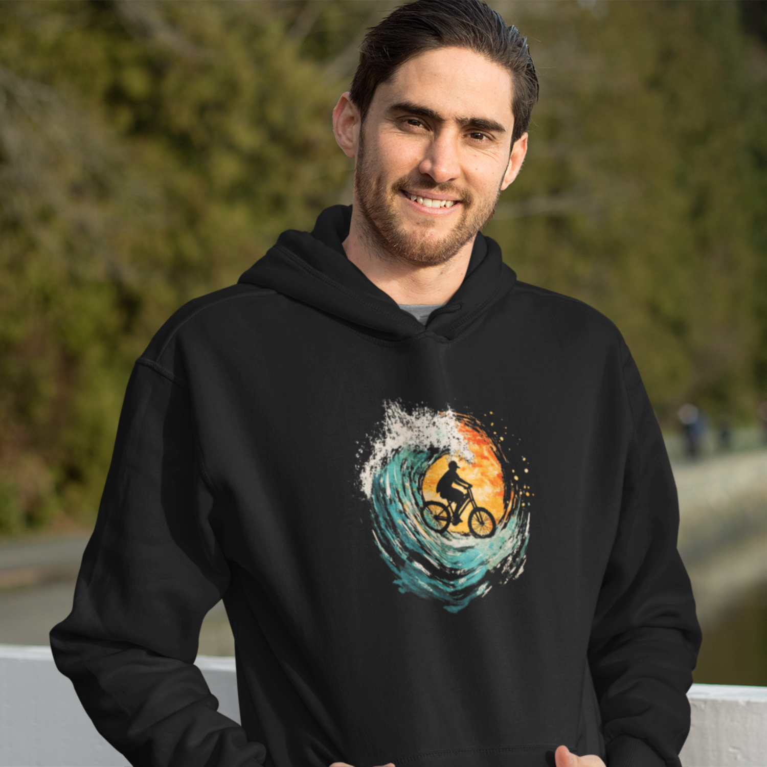 "Wellen-Fahrer" Premium Hoodie