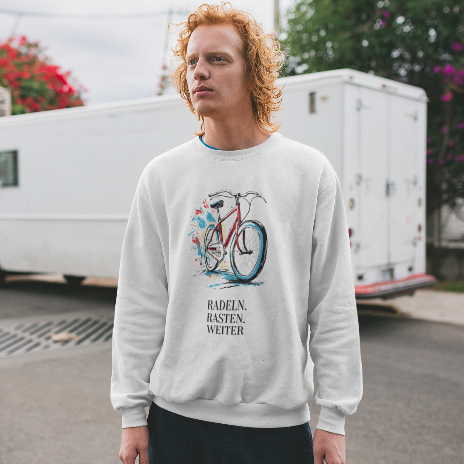 "Radeln. Rasten. Weiter" Sweatshirt