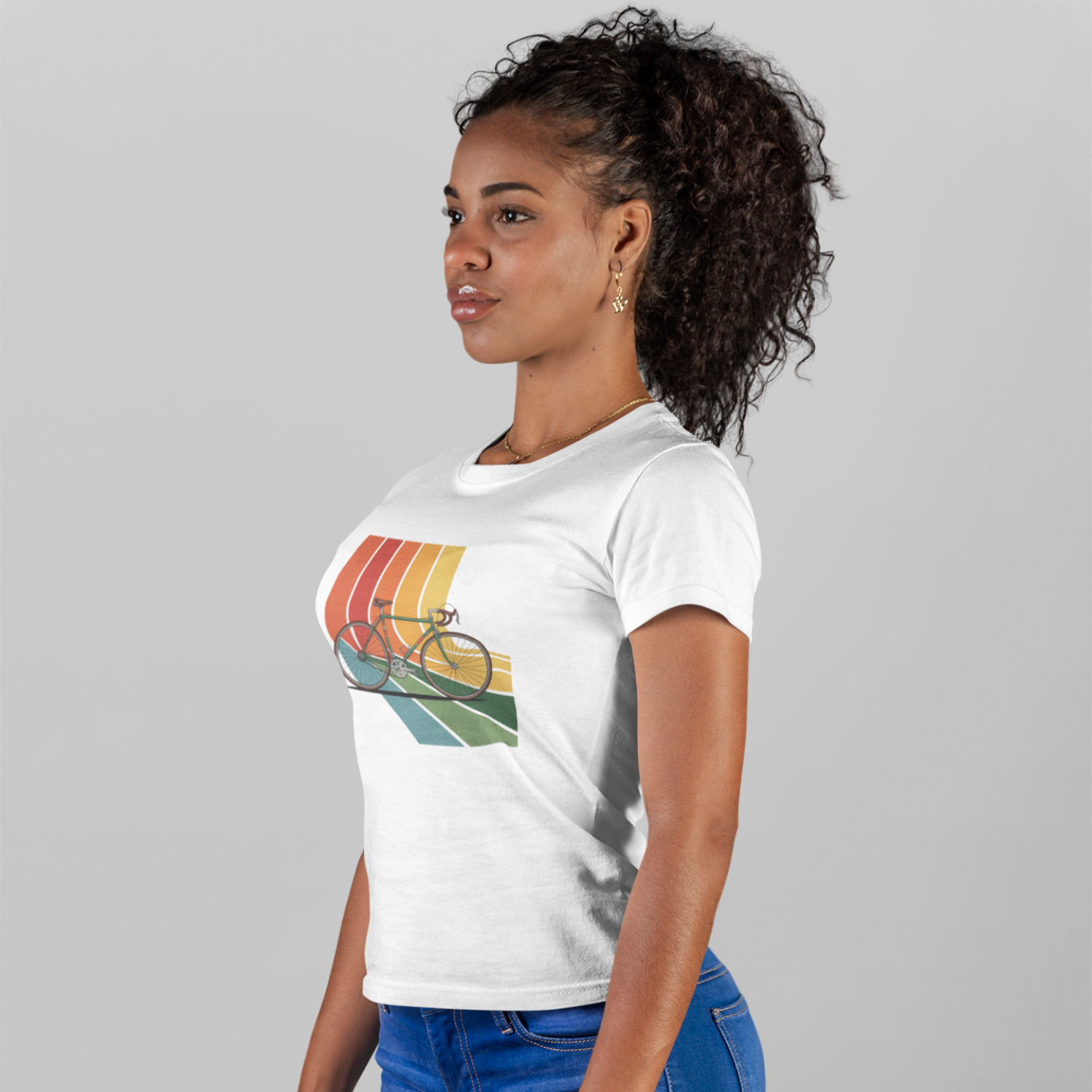 "Retro Fahrrad" Premium Organic Shirt Women