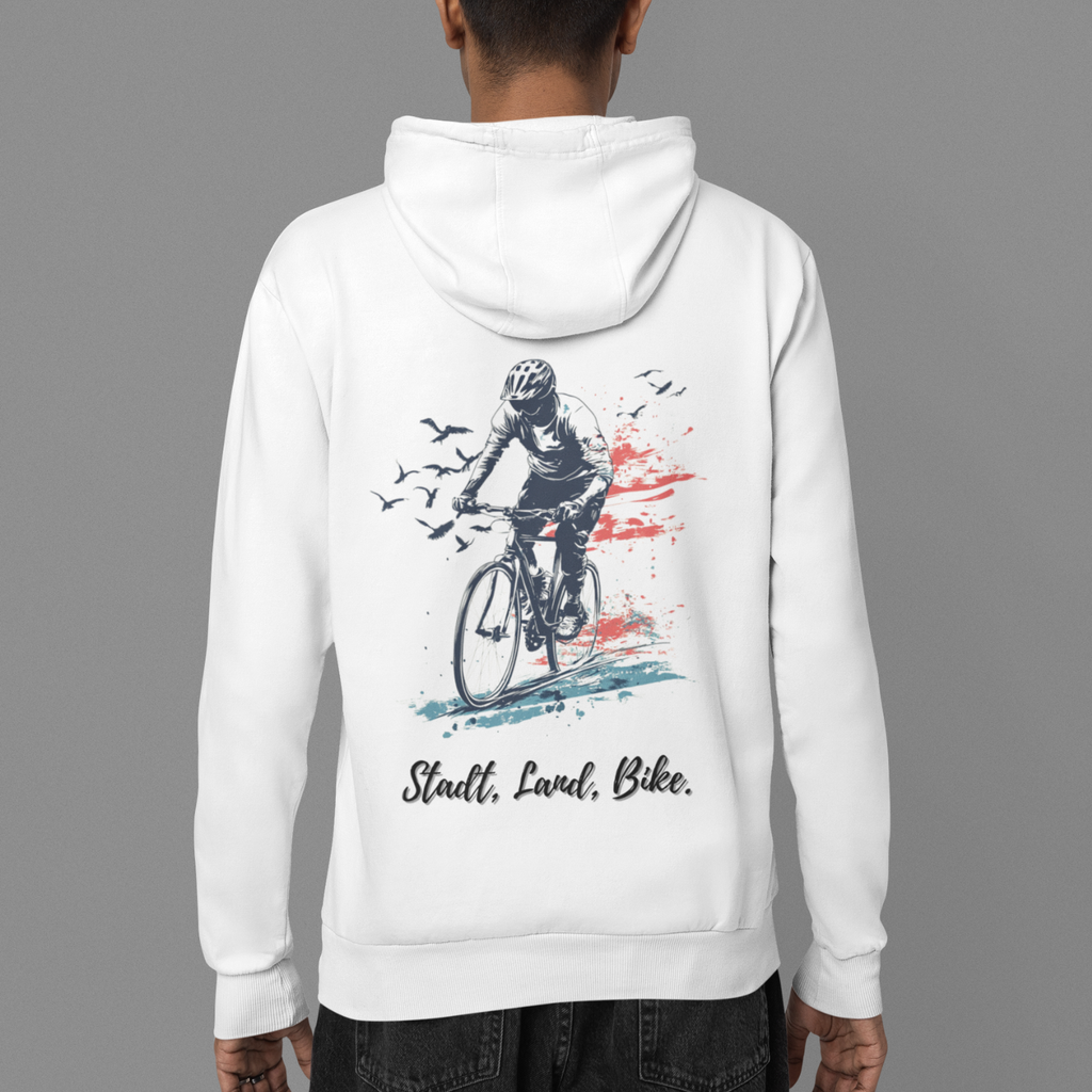 "Stadt, Land, Bike" Zipper Hoodie Unisex
