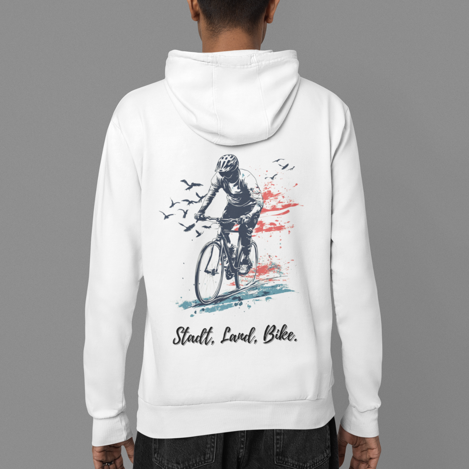 "Stadt, Land, Bike" Zipper Hoodie Unisex