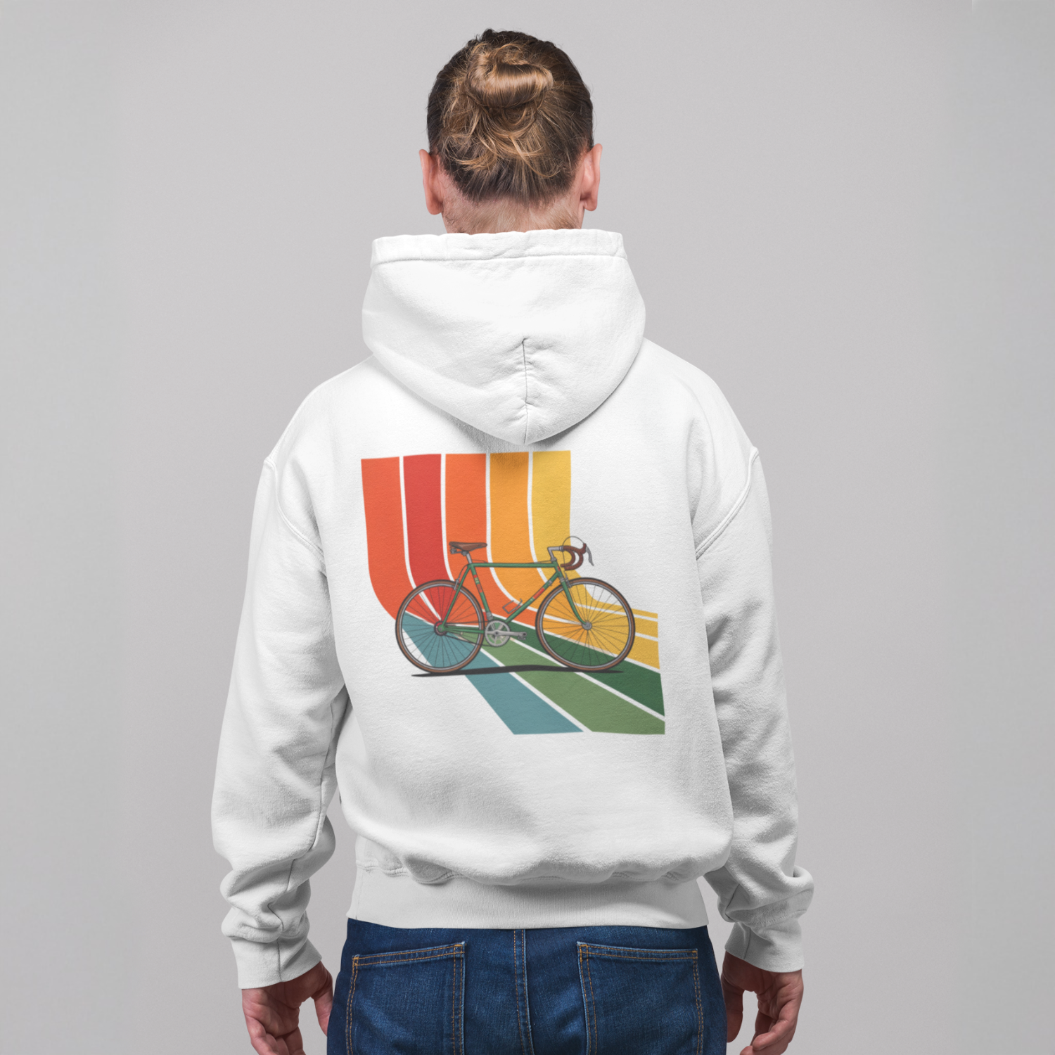 "Retro Fahrrad" Zipper Hoodie Unisex