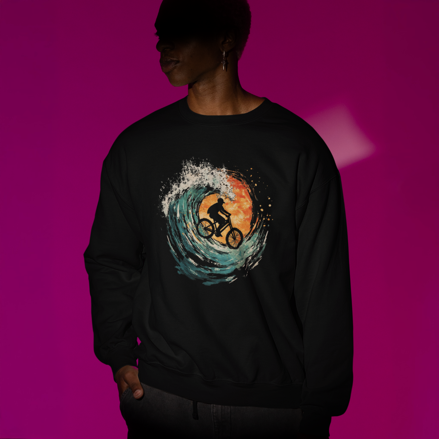 "Wellen-Fahrer" Sweatshirt