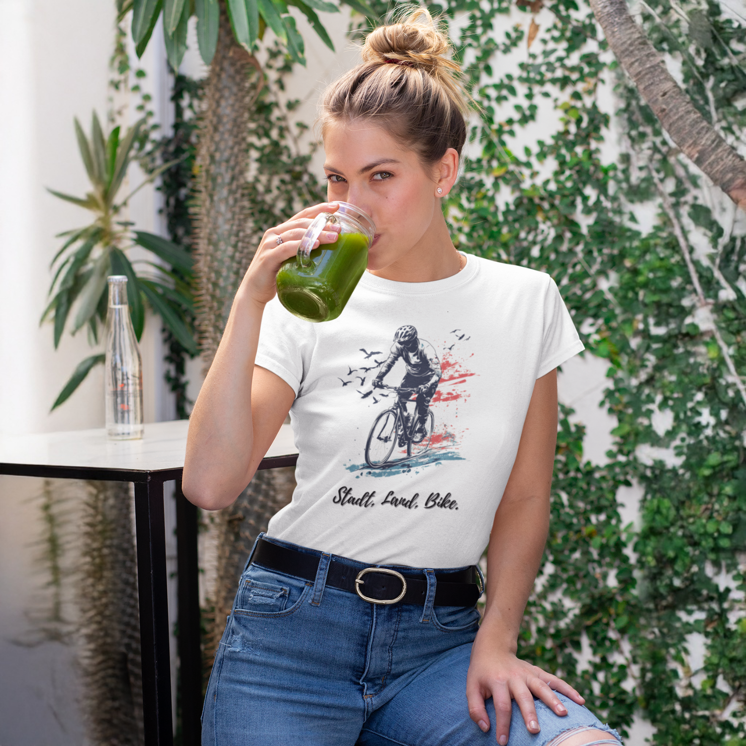 "Stadt, Land, Bike" Premium Organic Shirt Women