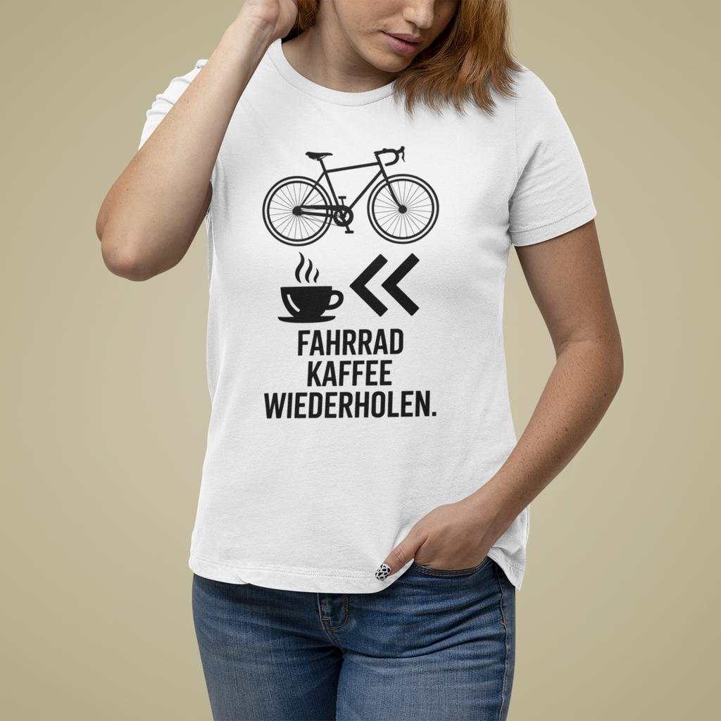 "Fahrrad Kaffee Wiederholen" Premium Organic Shirt Women